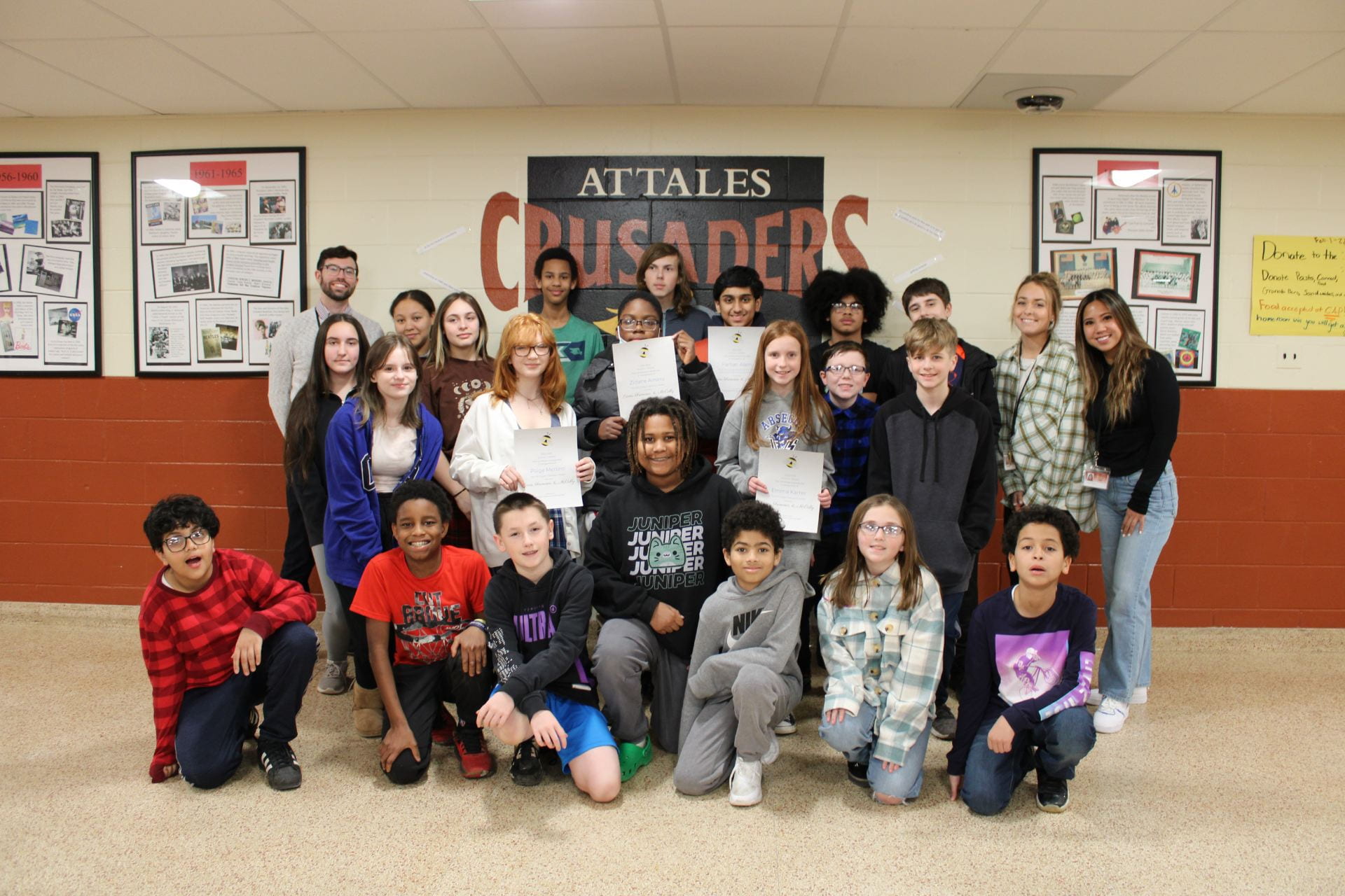 Attales Spelling Bee participants pose for a photo.
