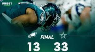 Eagles v cowboys final score screen shot